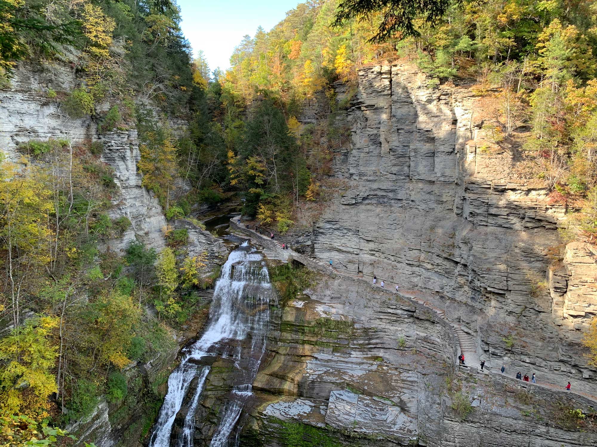 Photograph of Lucifer Falls in Robert H. Treman State Park, Tompkins County, New York.