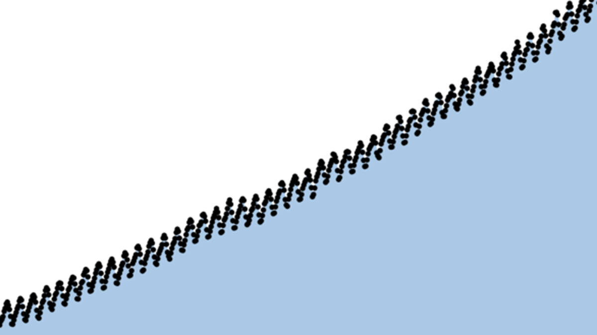 Graph showing a portion of the famous Keeling Curve chart.