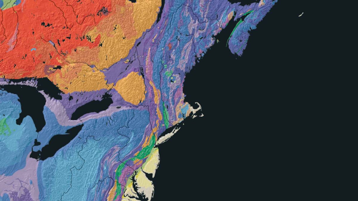 Geologic map of the northeastern U.S.
