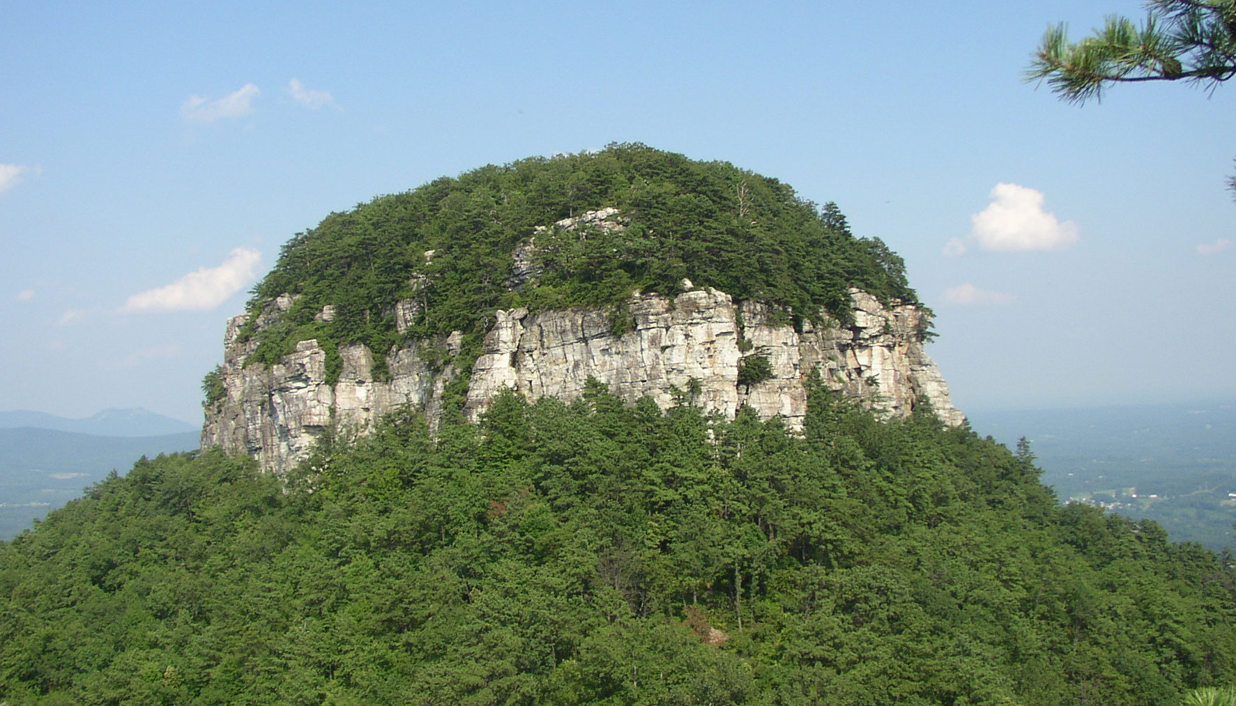 Photo of sandstone on the top of Pilot Mountain in North Carolina.