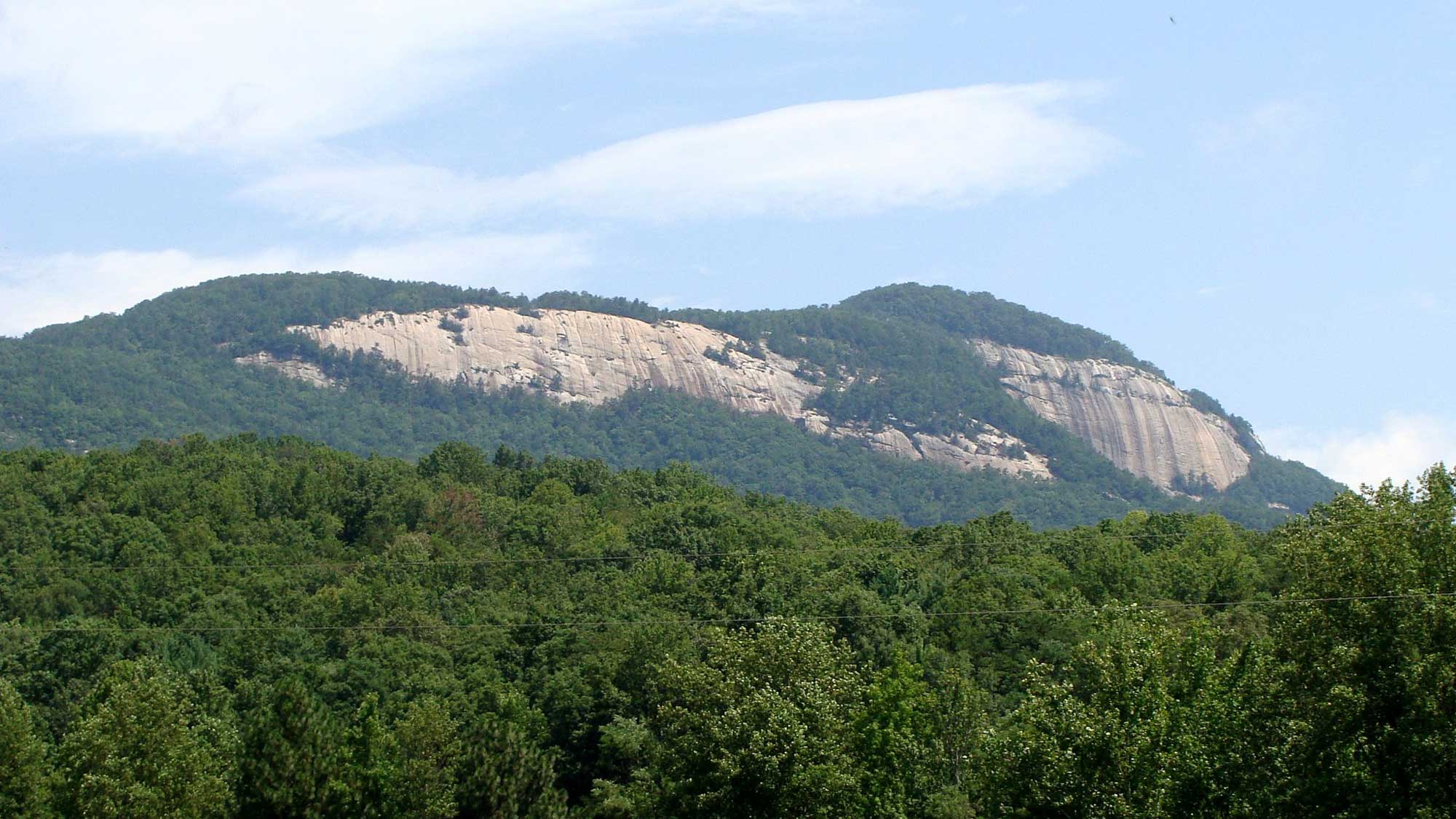 Photograph of Table Rock Mountain in South Carolina.
