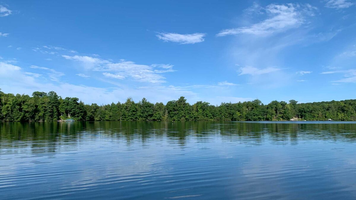 Photograph of a lake in northern Wisconsin.