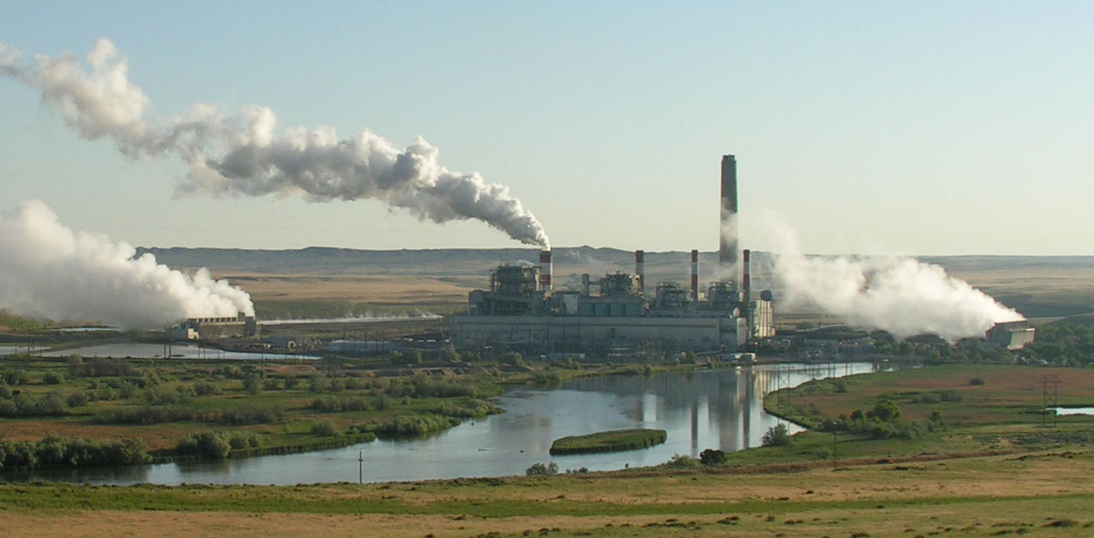 Photograph of a coal-fired power plant in Wyoming, 2006.