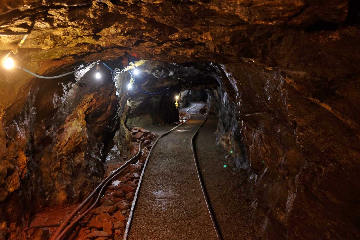 Photograph inside the Consolidated Gold Mine, Dahlonega, Georgia.