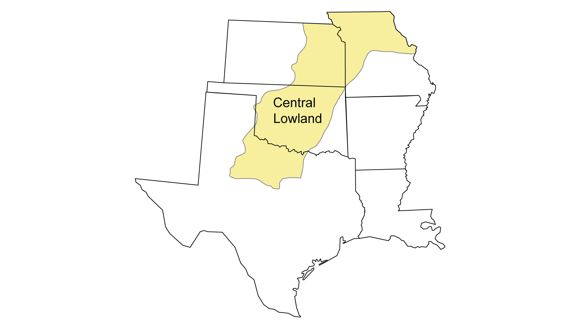 central lowlands map