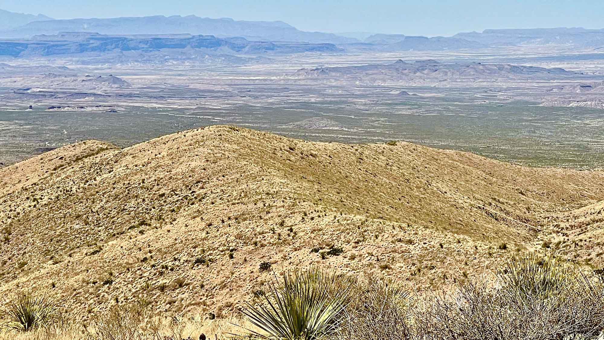 Photograph showing the landscape of Big Bend National Park in Texas.