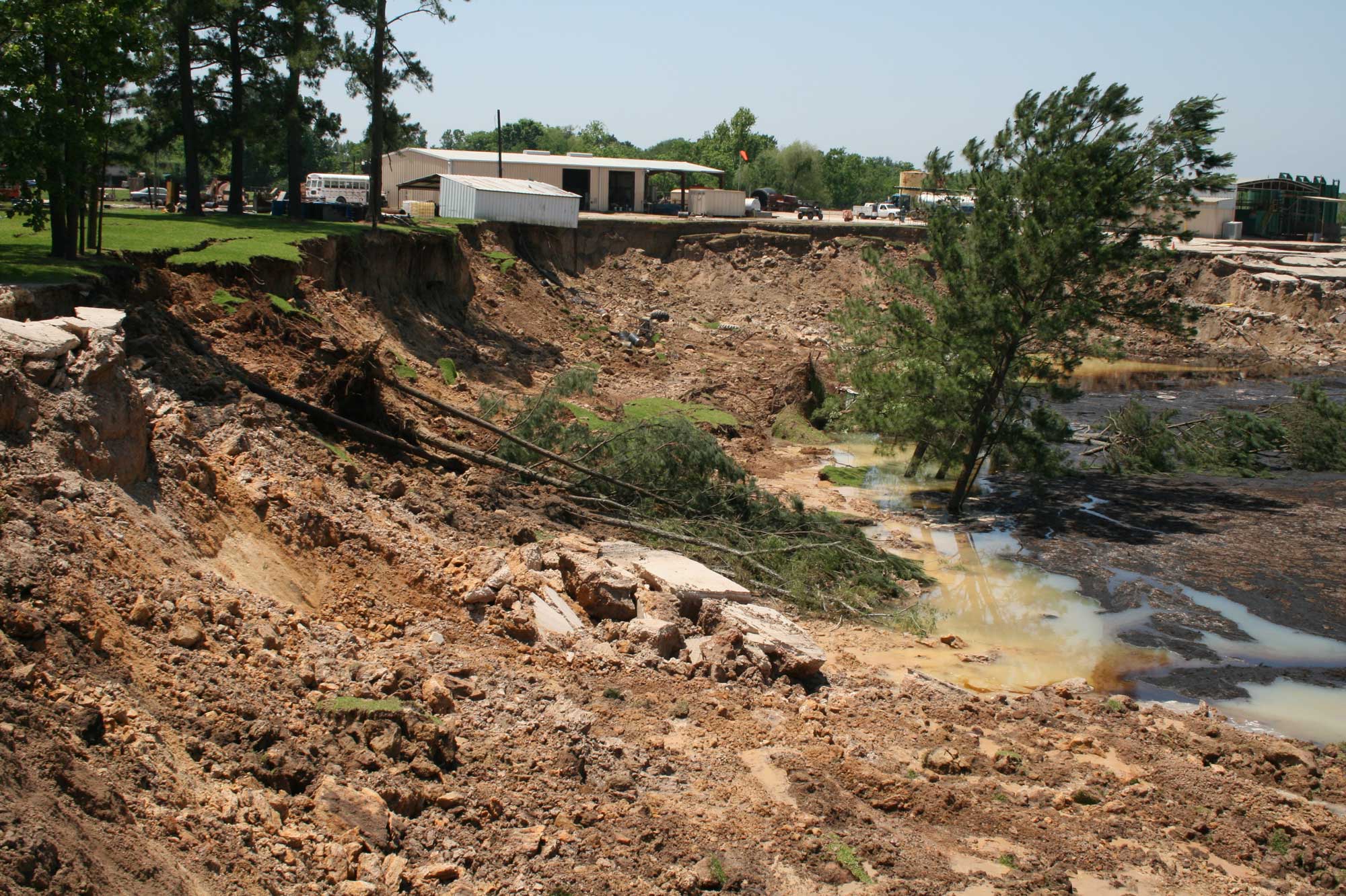 Photograph of the Daisetta Sinkhole in Texas.