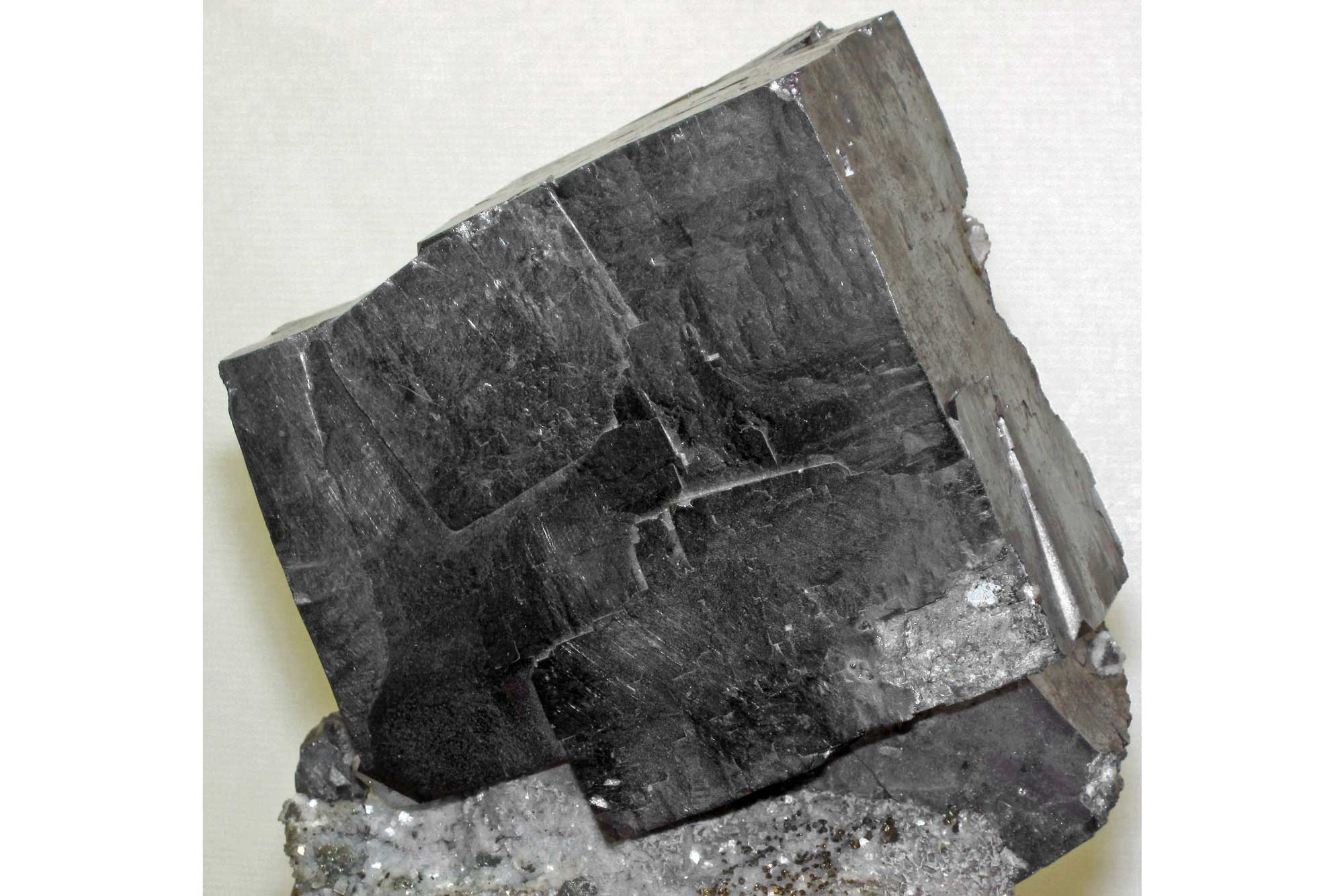 Photograph showing a sample of the mineral galena from Missouri.