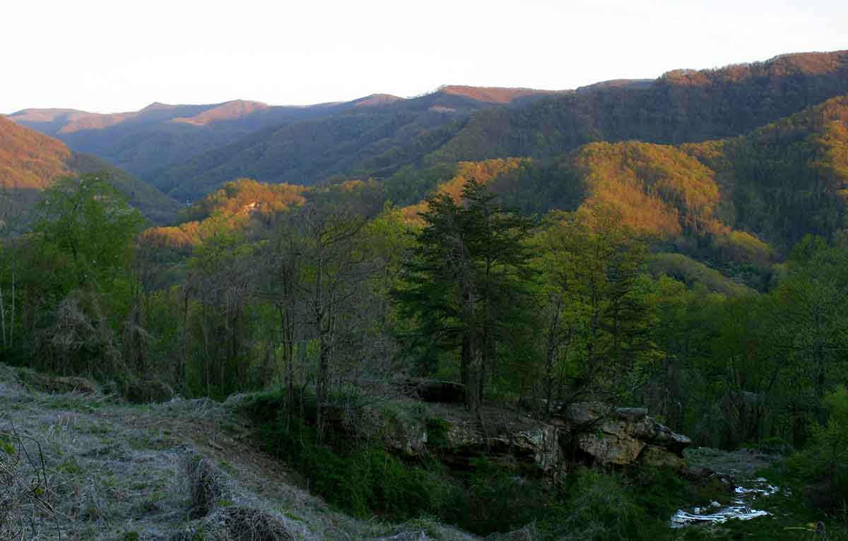 Photograph of Black Mountain, the highest point in Kentucky.