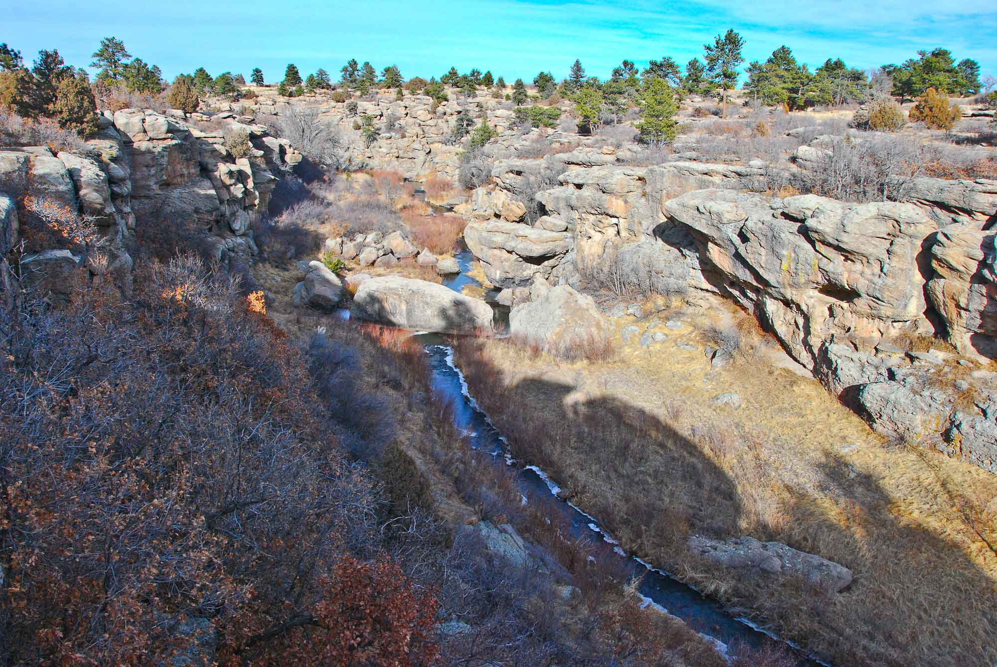 Photograph of Castlewood Canyon State Park in Colorado.