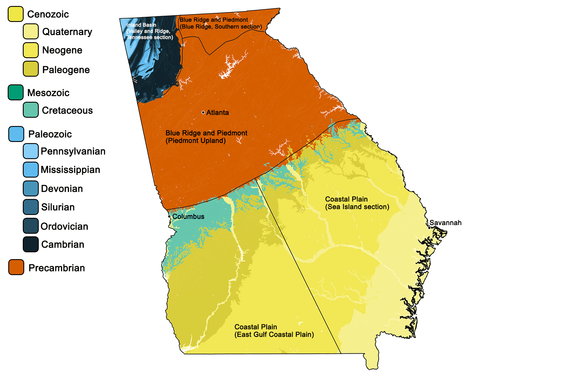 Physiographic Regions Of Map Elaina Mariellen