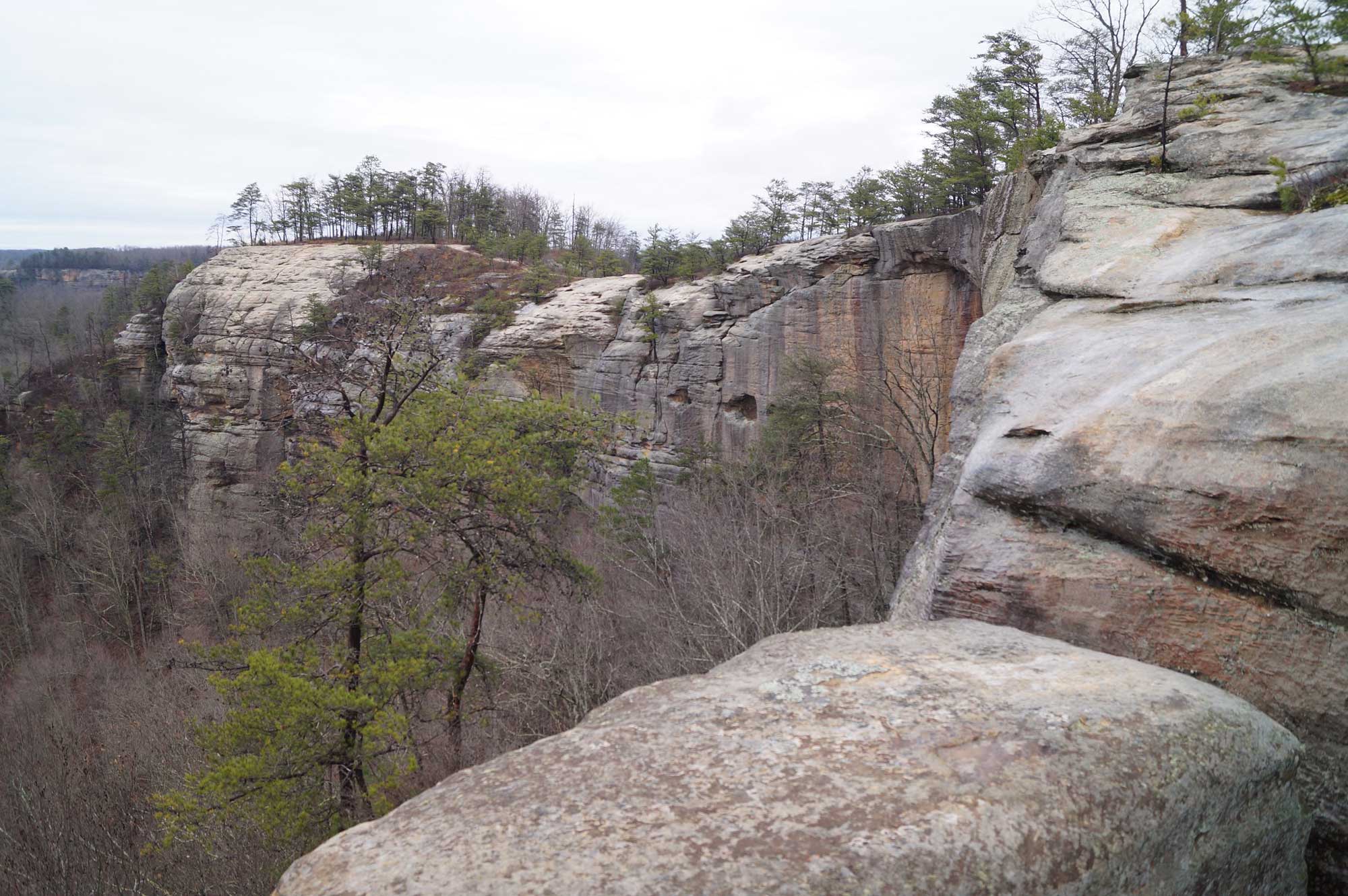 Photograph of rocks at Red River Gorge in Kentucky.