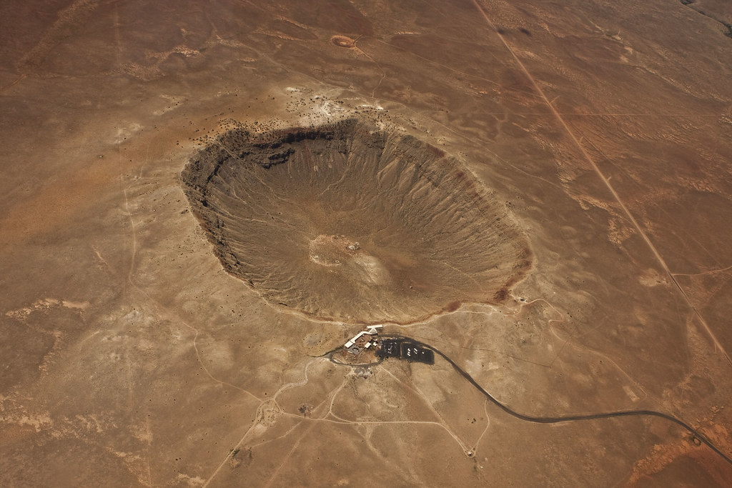 Photograph of Meteor Crater in Arizona.