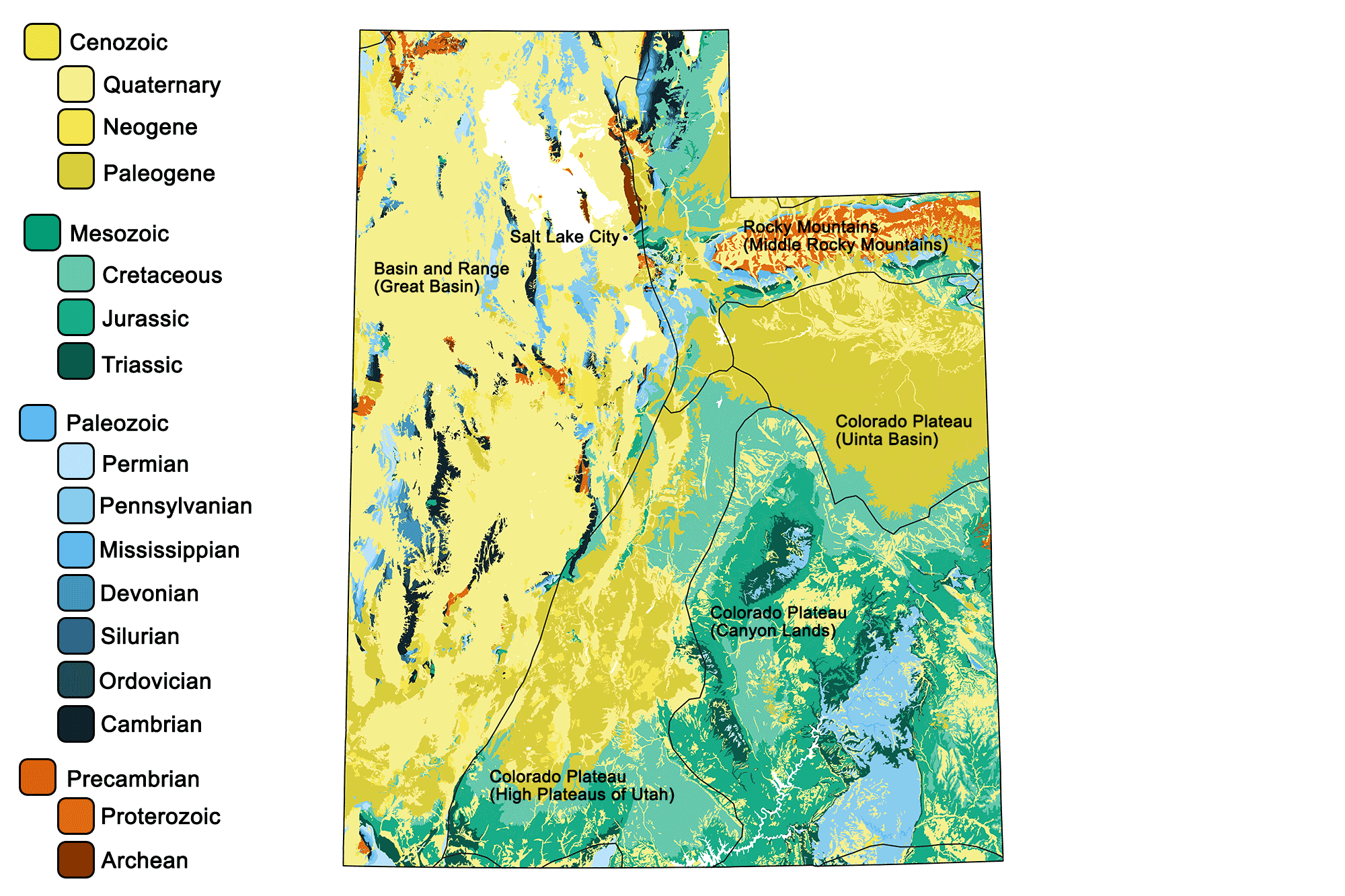 Geologic map of Utah.