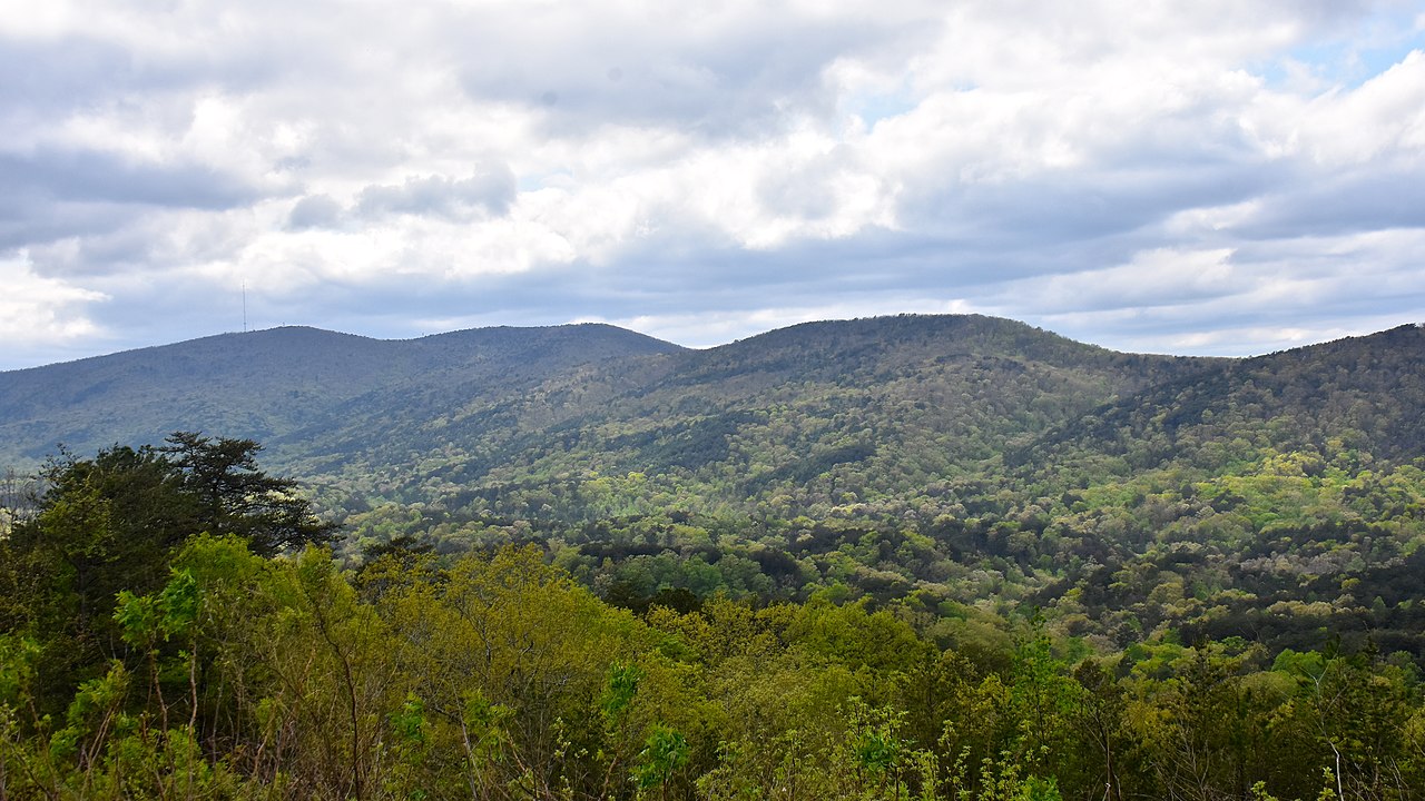 Photograph of Cheaha Mountain, the highest point in Alabama.