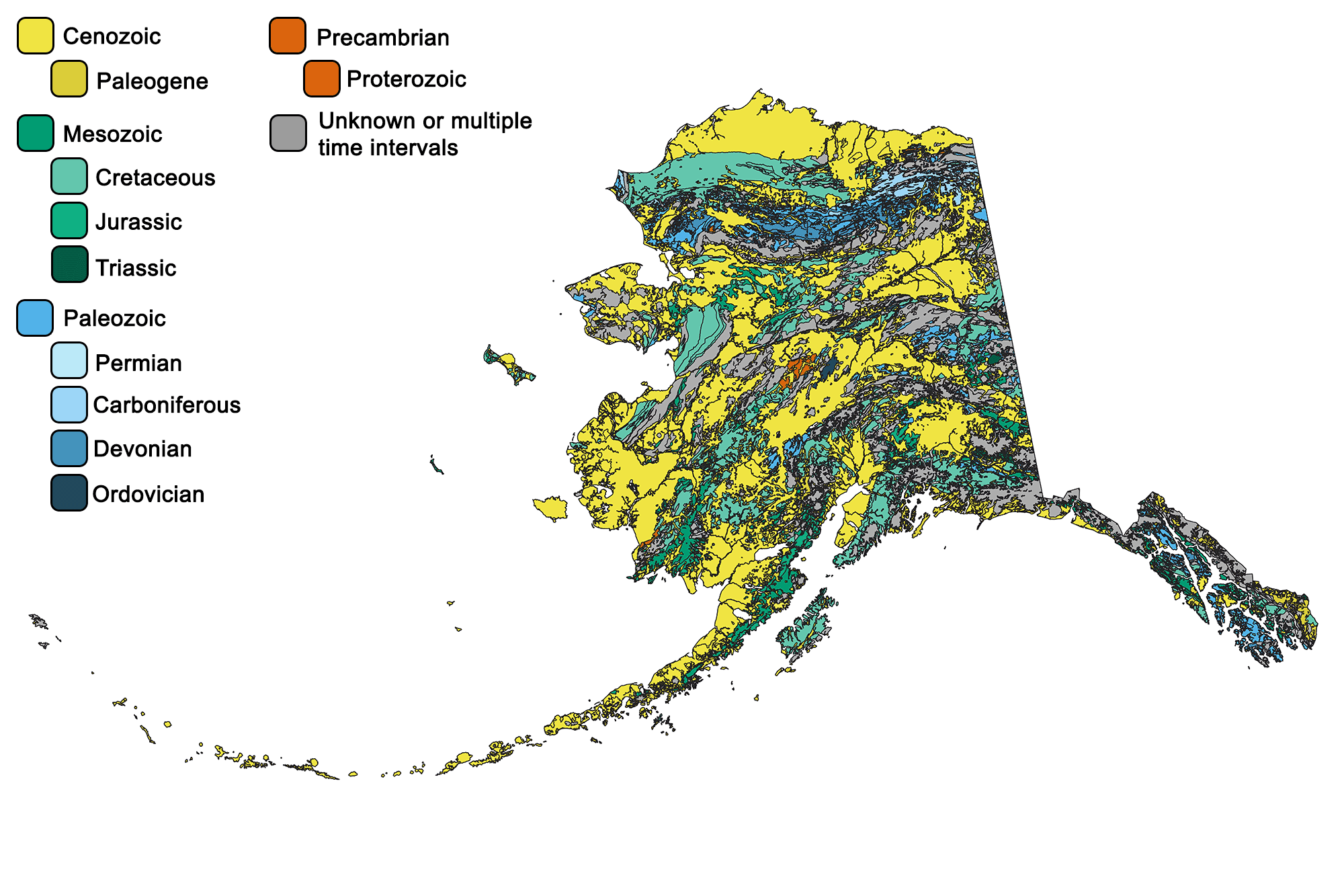 Geologic map of Alaska.