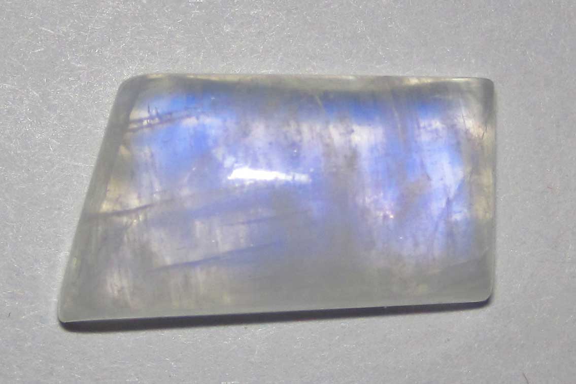 Photograph of a sample of moonstone.