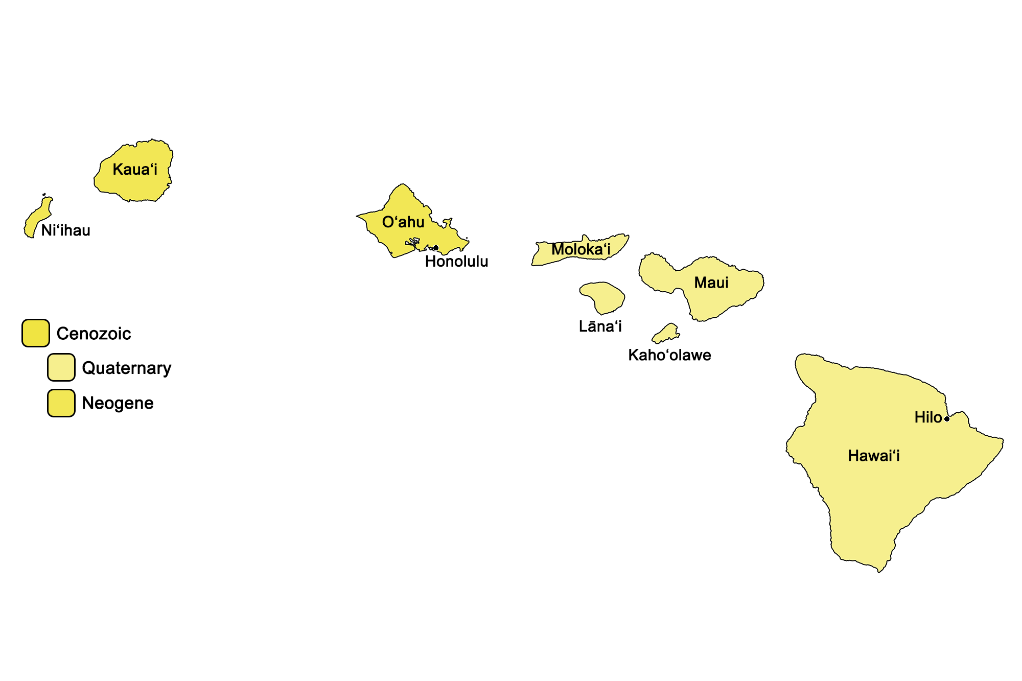Geologic map of Hawaii.