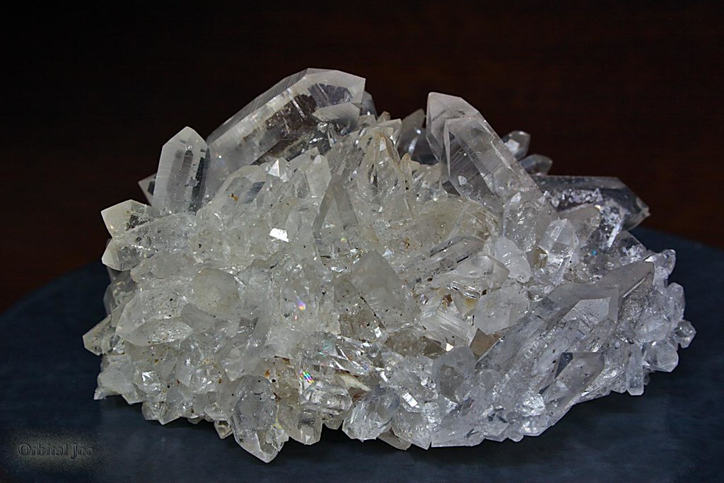Photograph of a sample of quartz from Arkansas.