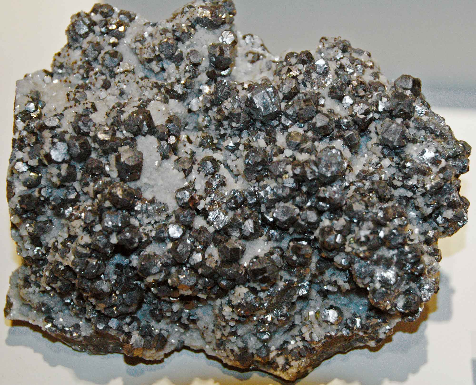 Photograph of a sample of galena from Kansas.