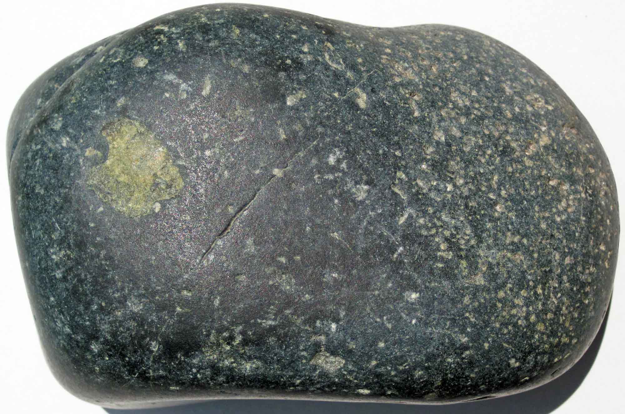 Photograph of a sample of nephrite jade from Alaska.