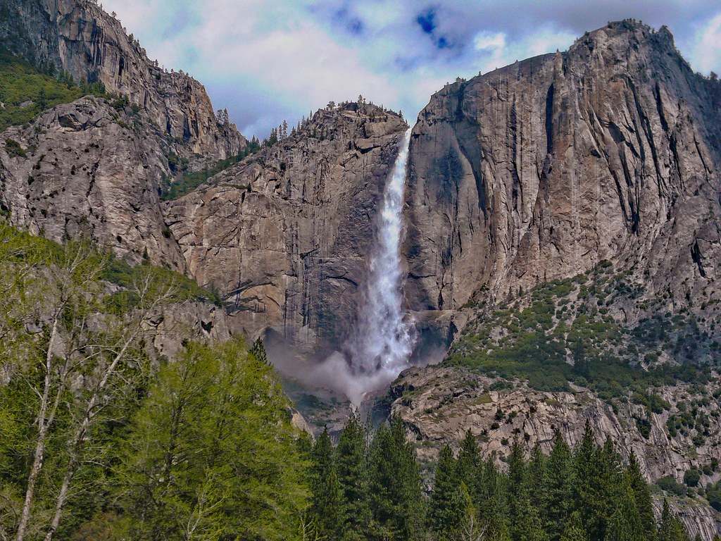 Photograph of Yosemite Falls in California.