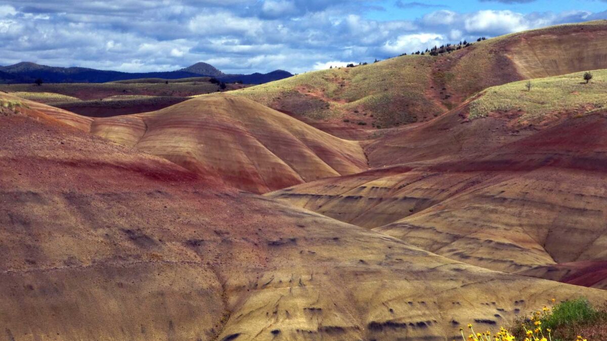 Photograph of the Painted Hills at John Day Fossil Beds National Monument in Oregon.