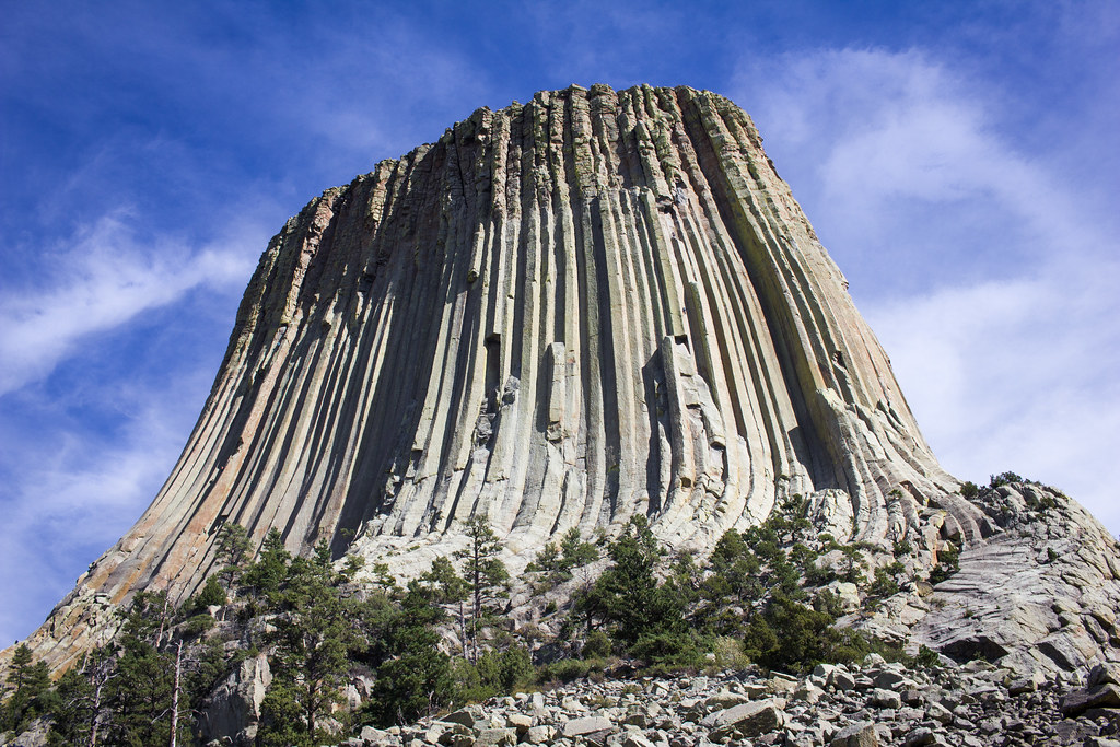 Photograph of Devils Tower in Wyoming.