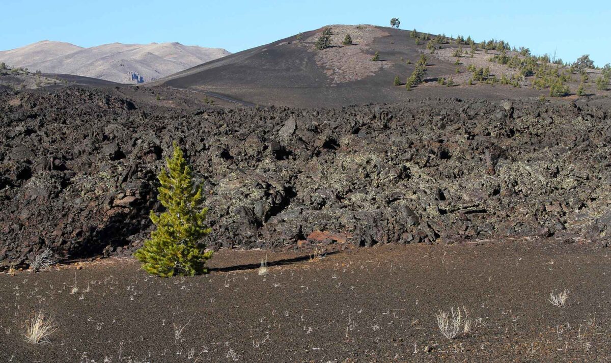 Photograph of rock formations at Craters of the Moon National Monument in Idaho.