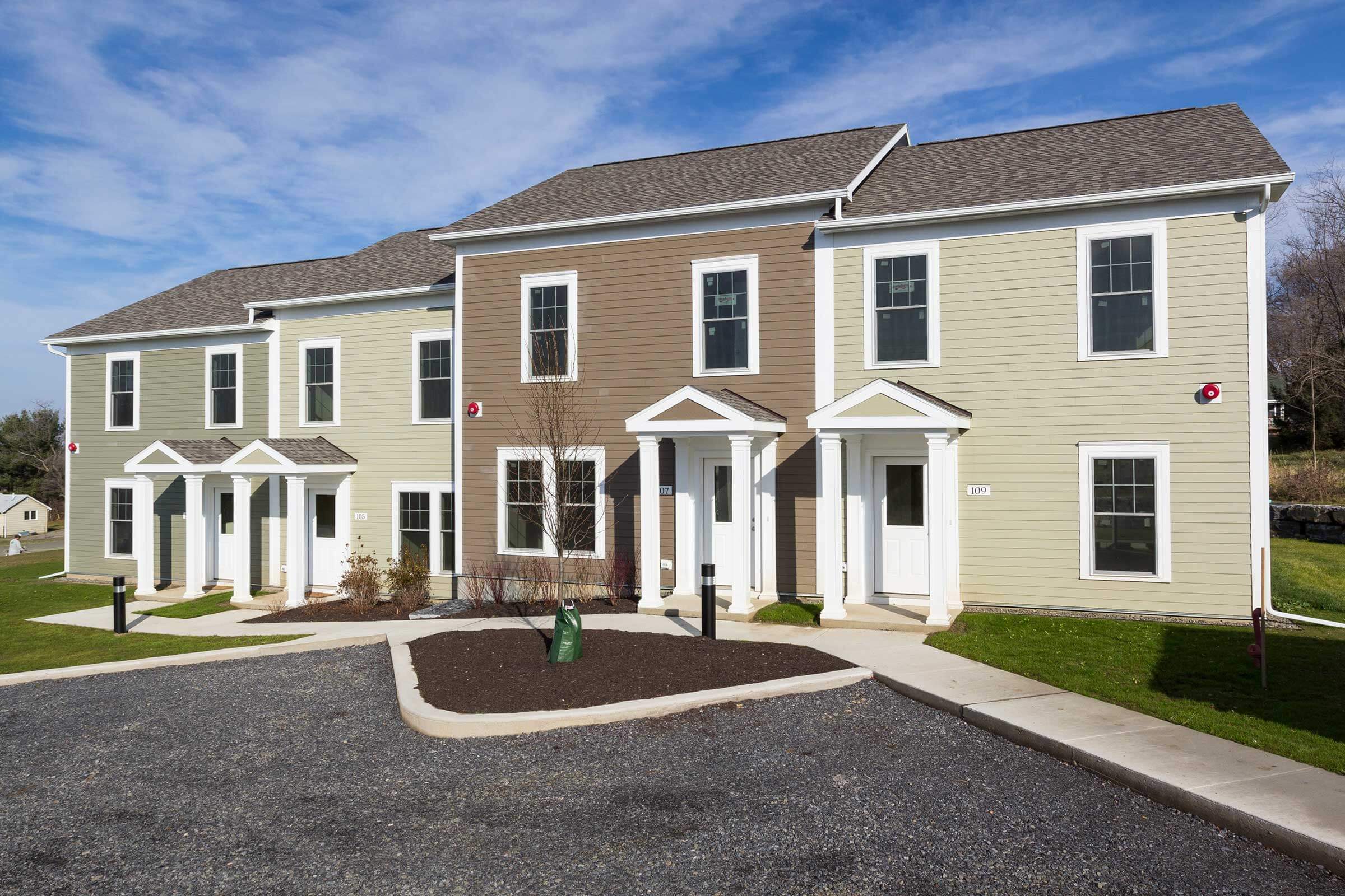 Exterior photo of townhouses