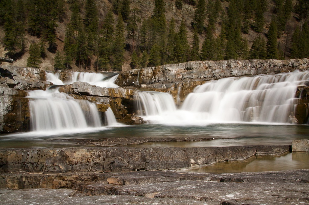Photograph of Kootenai Falls in Montana.