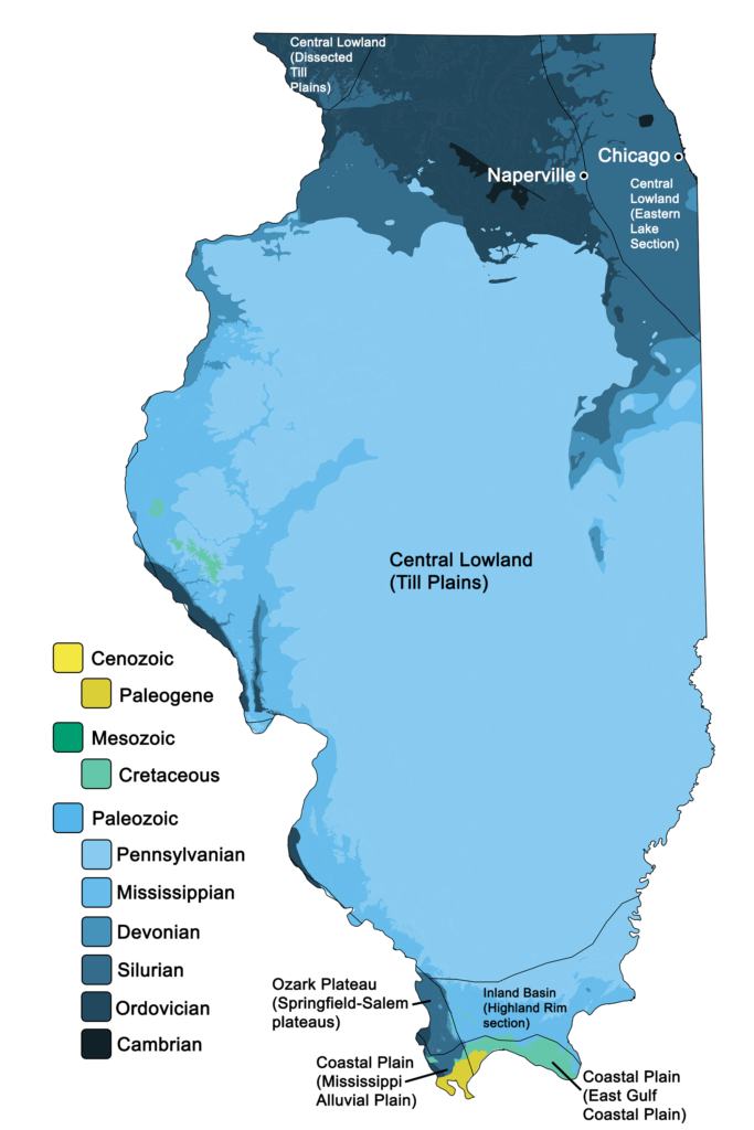 Geologic map of Illinois.