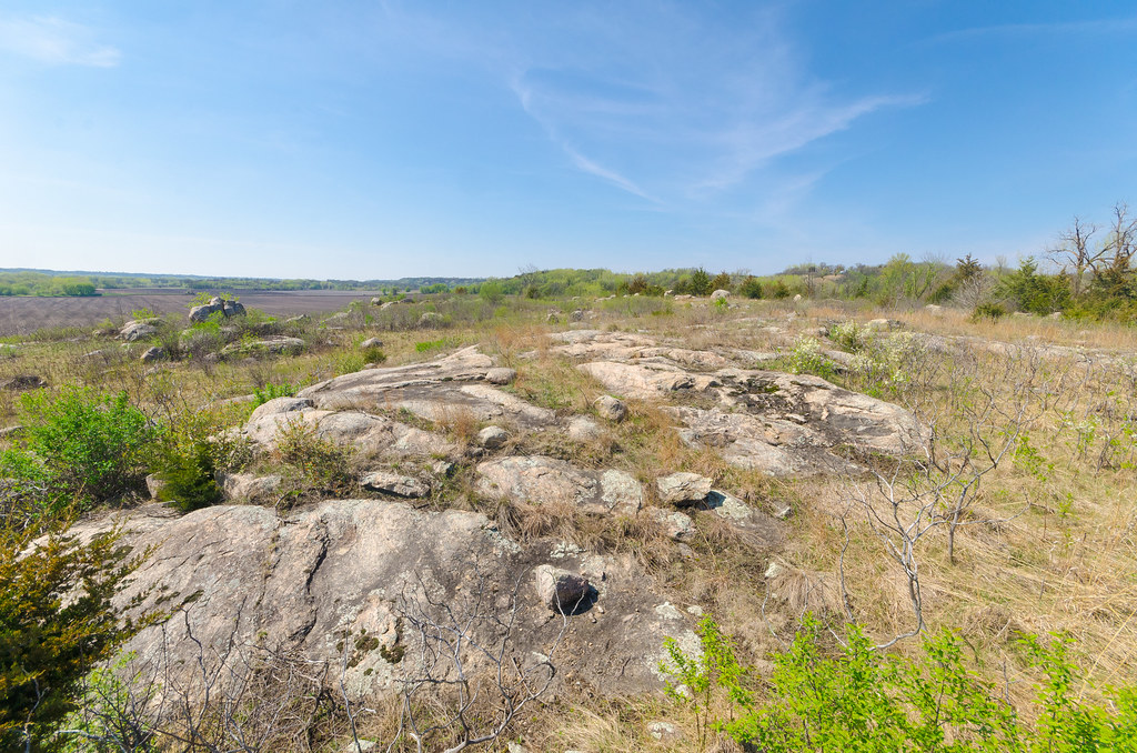 Photograph of an outcropping of Morton Gneiss in Minnesota.