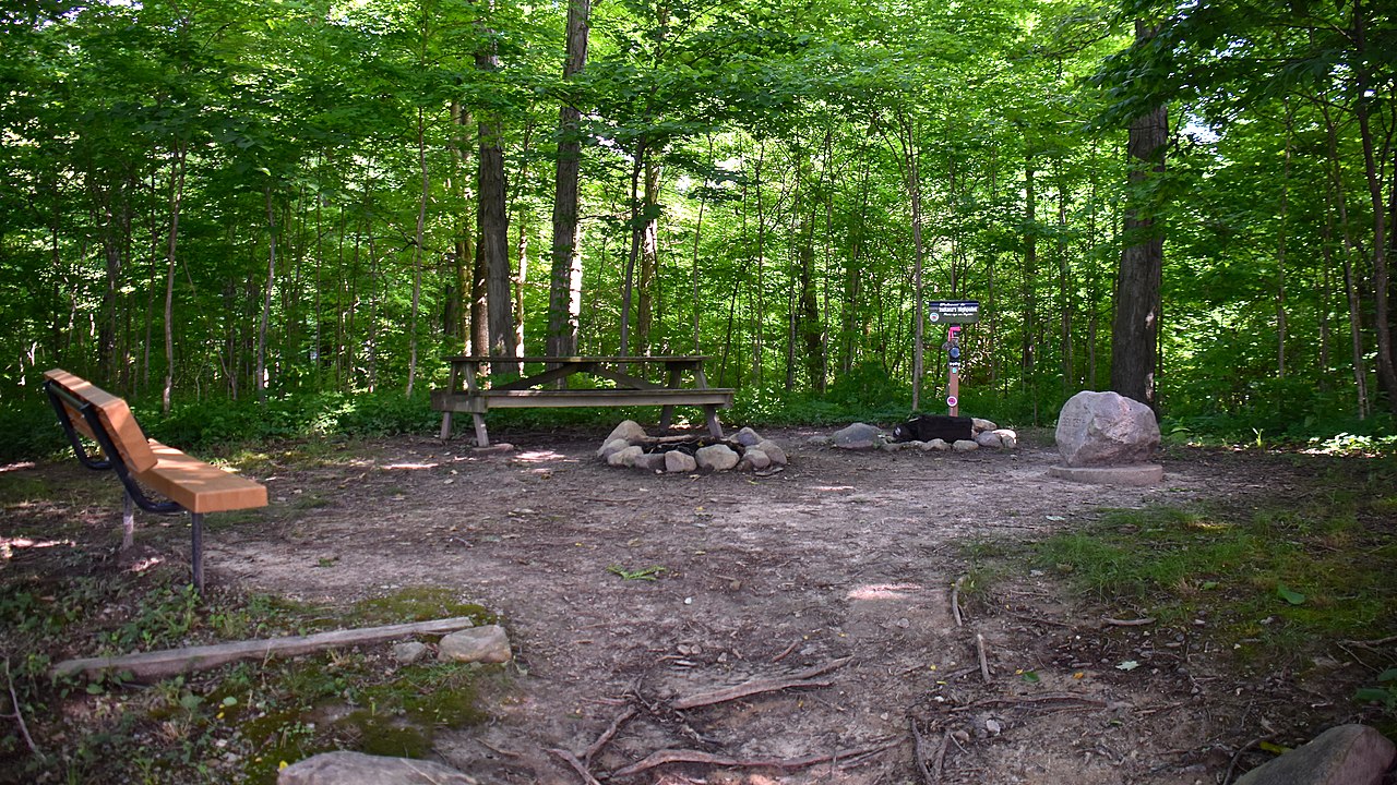 Photograph of the summit of Hoosier Hill in Indiana.
