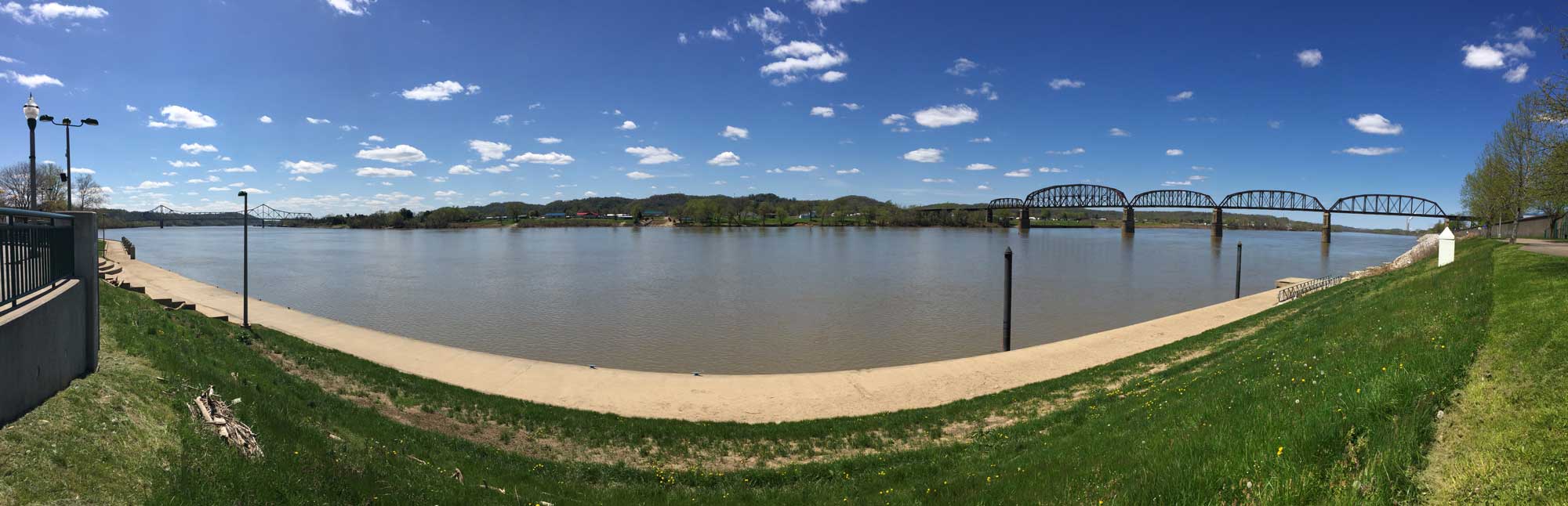 Photograph of the Ohio River as viewed from Point Pleasant, West Virginia.