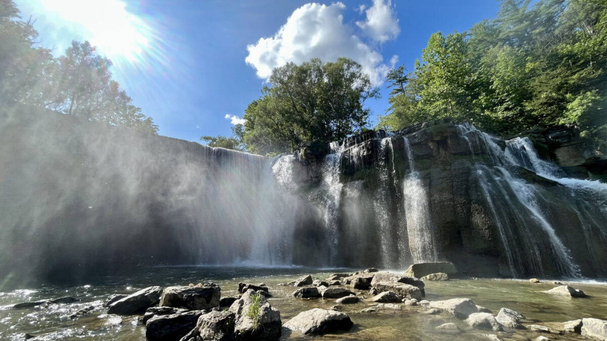 Photo of a waterfall
